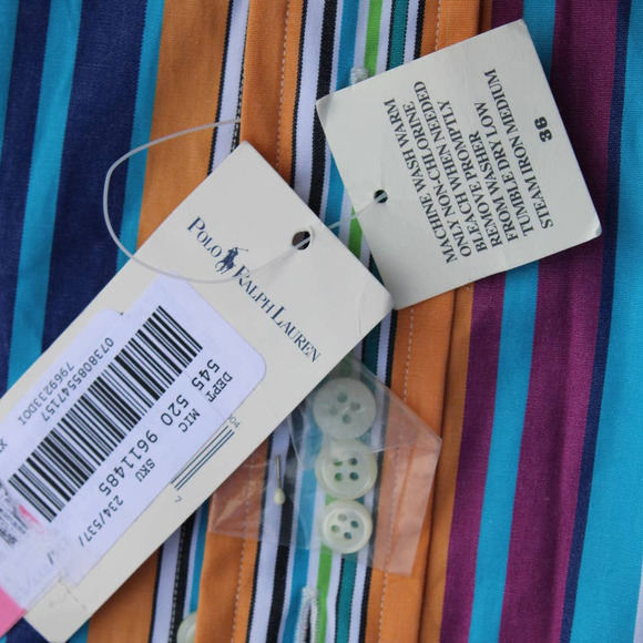 BNWT Vintage Late 80s Polo by Ralph Lauren LS Easter pastel BRIGHT - Picture 4 of 4